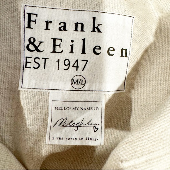 Frank & Eileen | McLoghlin Utility Shirt In Natural, Shacket Sz. M/L - Picture 9 of 11